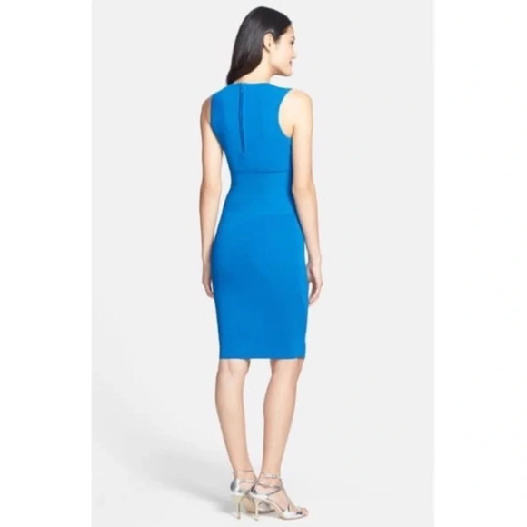 MLV Mayren Lee Viray Blue Knit Bodycon Dress Large - Picture 2 of 7
